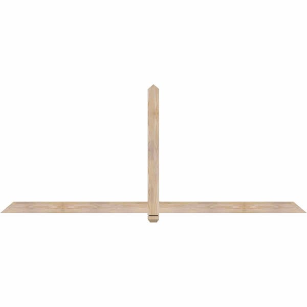 Ekena Millwork Eugene Smooth Timber Gable Bracket, Douglas Fir, 96"W x 40"H x 1 1/2"D x 3 1/2"F, 10/12 Pitch GBW096X40X0204EUG00SDF - main